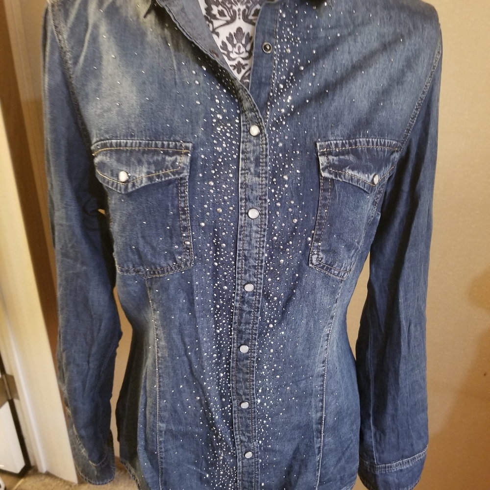 Bling denim shirt